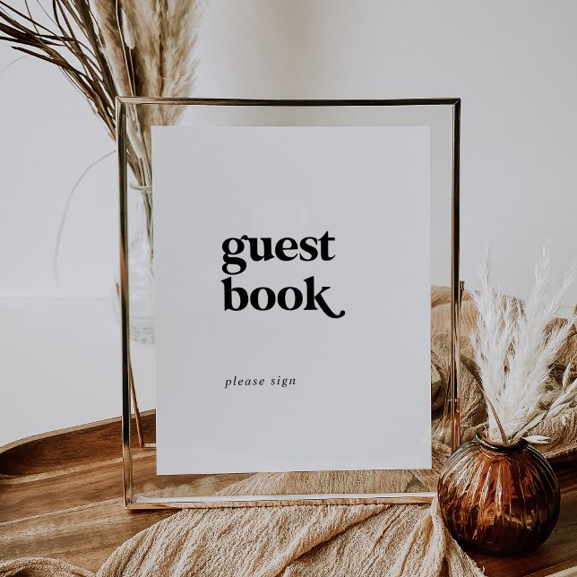 Modern Black Typography Guest Book Sign (Creator Uploaded)