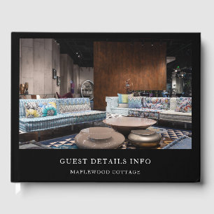 Modern Black Vacation Guest Feedback Book