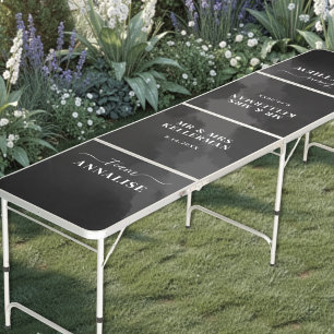 Modern Black Wedding Beer Pong Table