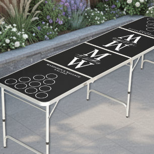 Modern Black Wedding Beer Pong Table