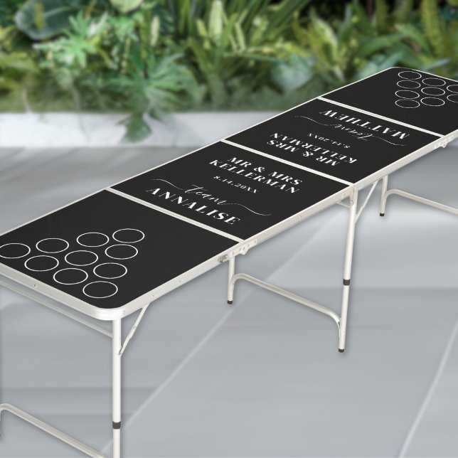 Modern Black Wedding Beer Pong Table (Modern Black Wedding Beer Pong Table)