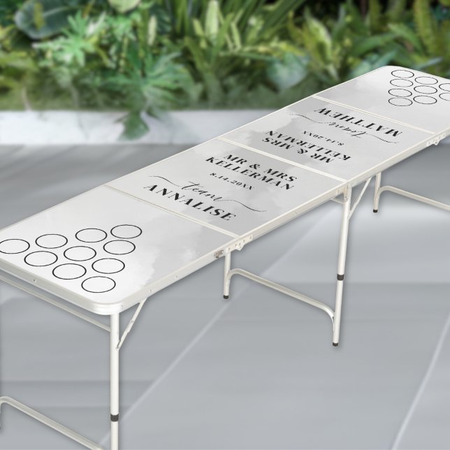 Modern Black Wedding Beer Pong Table (Modern Black Wedding Beer Pong Table)