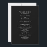 Modern Black Wedding Program<br><div class="desc">Black Modern Wedding program.  Simple.</div>