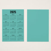 Modern Black White 2025 Calendar Full Year View (Front & Back)
