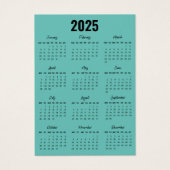 Modern Black White 2025 Calendar Full Year View (Front)