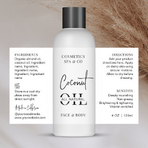 Modern Black & White 4 OZ Cosmetic Bottle Label