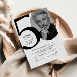 Modern Black & White 50th Photo Birthday Party Invitation<br><div class="desc">Modern Black & White 50th Photo Birthday Party Invitation</div>