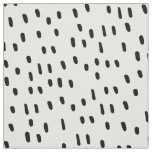 Modern Black &amp; White Abstract Dot Pattern Trendy Fabric