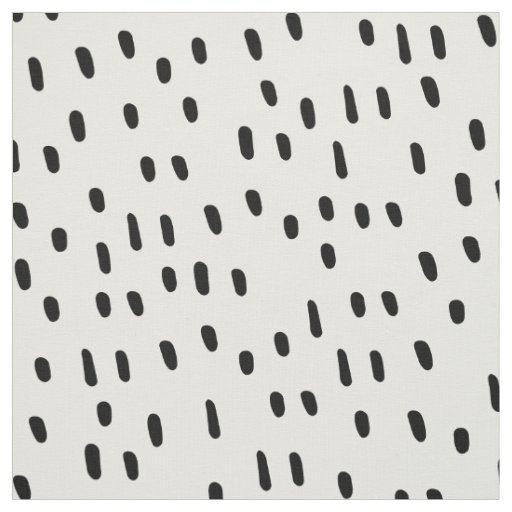 Modern Black & White Abstract Dot Pattern Trendy Fabric | Zazzle