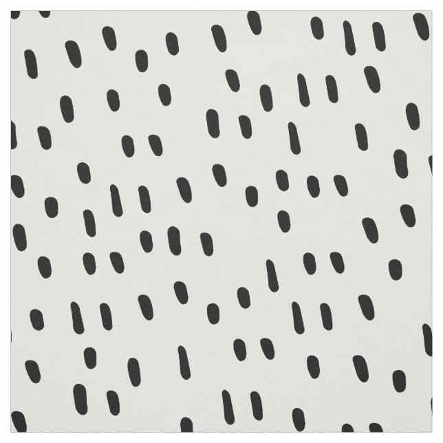 Modern Black & White Abstract Dot Pattern Trendy Fabric (Swatch)