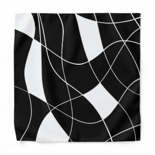 modern Black &white abstract pattern Bandana