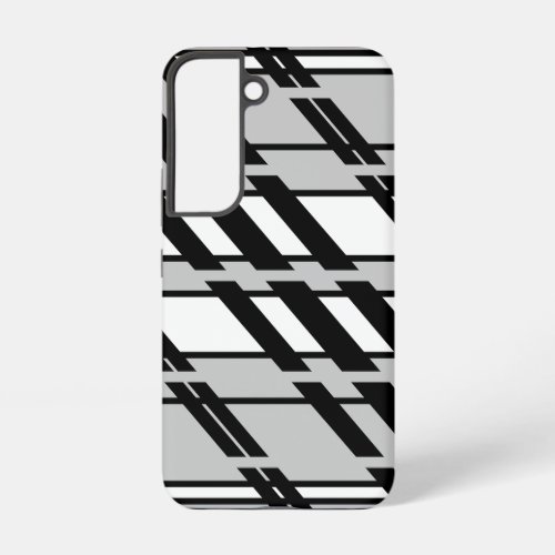 Modern Black White Abstract Skyline Pattern Samsung Galaxy S22 Case