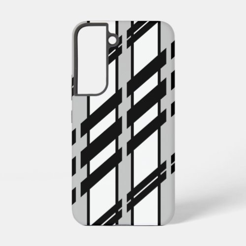 Modern Black White Abstract Skyline Pattern Samsung Galaxy S22 Case