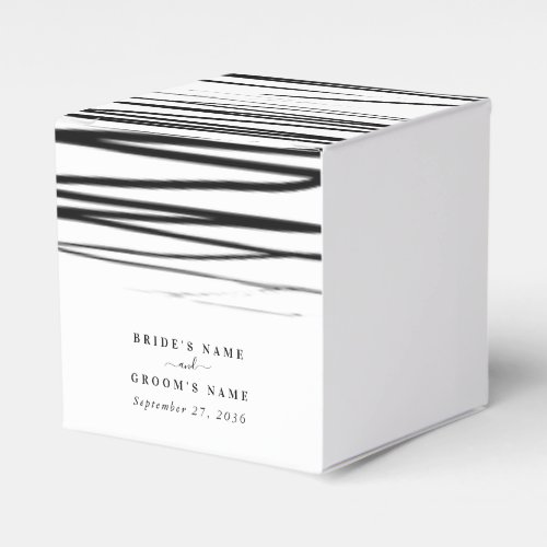 Modern Black White Abstract Wedding Favor Favor Boxes