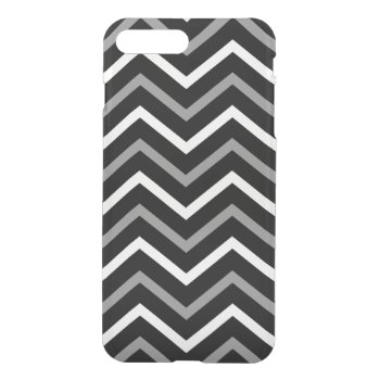 Modern Black White And Grey Chevron Pattern Zigzag Iphone 8 Plus/7 Plus Case by macdesigns2 at Zazzle