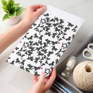 Modern black white and pink wild zebra envelope mailers