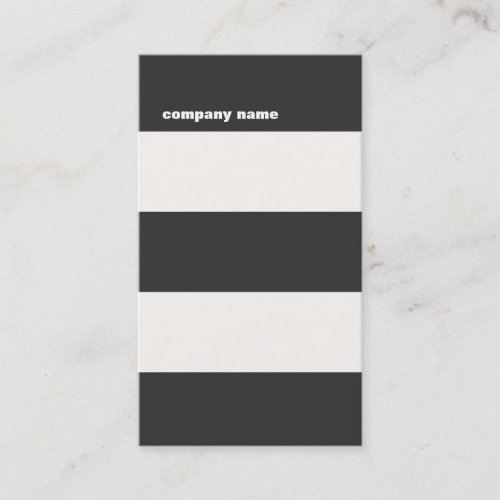 Modern Black White and Red Striped Business Card