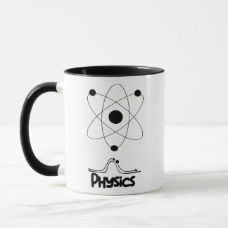 Modern Black & White Atom Physics Mug