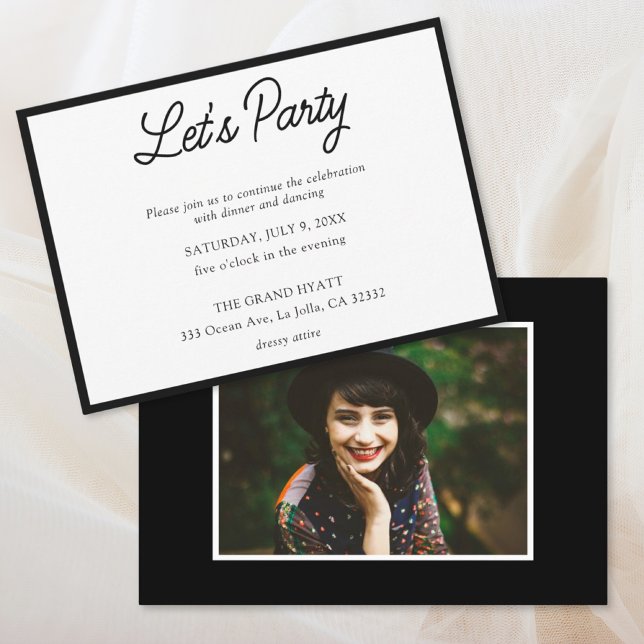 Modern Black & White Bat Mitzvah Party Invitation (Modern Black & White Bat Mitzvah Party Invitation
)