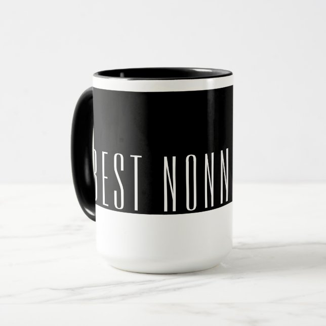 Modern Black & White Best NONNO Ever  Mug (Front Left)