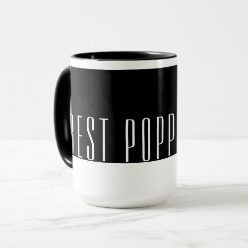 Modern Black  White Best POPPY Ever  Mug