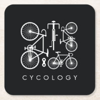 Modern Black & White Bicycle Pattern