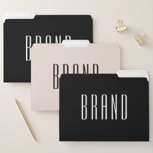 Modern Black, White & Blush pink EMPIRE font File Folder
