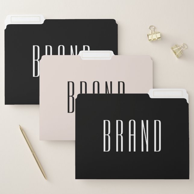 Modern Black, White & Blush pink | EMPIRE font File Folder (Set)
