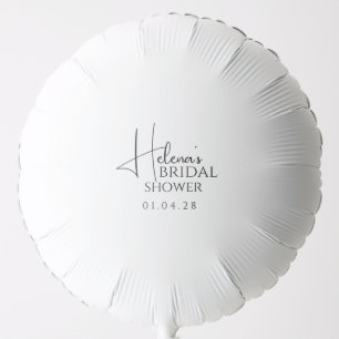 Modern Black White Bridal Shower Balloons