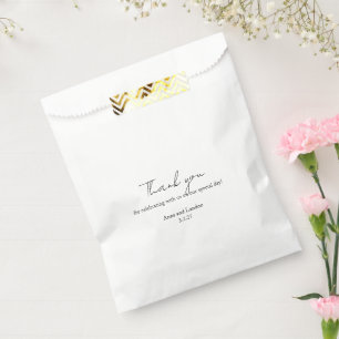 Modern Black White Bridal Shower Favor Bags