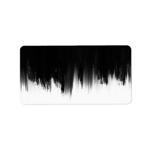 Modern Black White Brush strokes Design Label