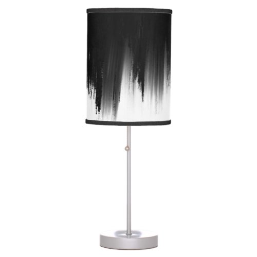 Modern Black White Brush strokes Design Table Lamp