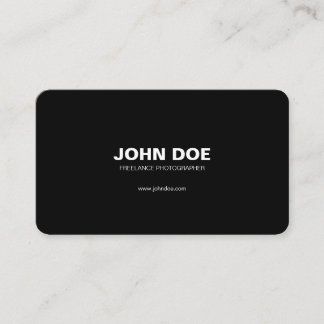 Modern black & white business card with QR Code