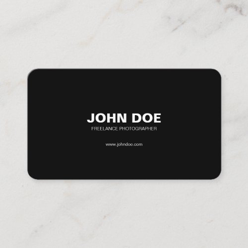 Modern black  white business card with QR Code