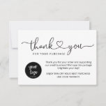 Modern Black White Business Thank You Cards