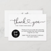 Modern Black White Business Thank You Cards | Zazzle