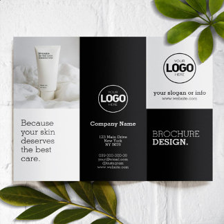 Modern Black & White Business Trifold Brochure