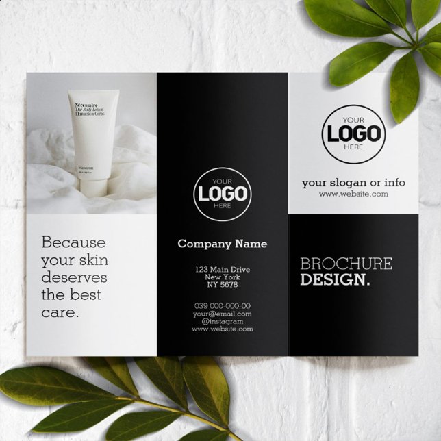 Modern Black & White Business Trifold Brochure (Creator Uploaded)