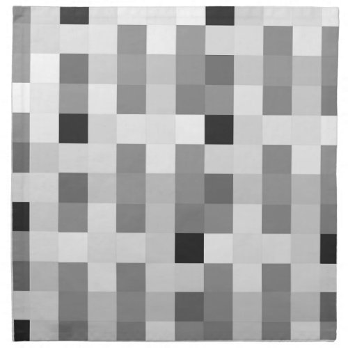 Modern Black white Checkerboard Cloth Napkin