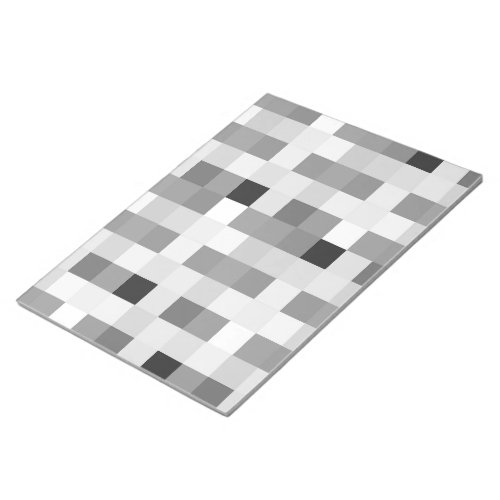 Modern Black white Checkerboard Notepad