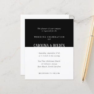 Modern Black & White Color Block Wedding