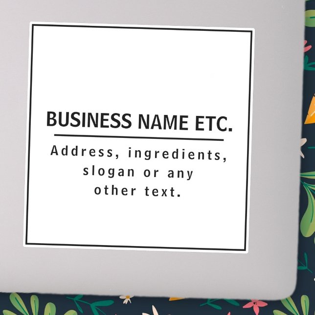 Modern Black & White Custom-Cut Vinyl Sticker (Creator Uploaded)