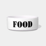 Modern black white custom text pet food bowl<br><div class="desc">Modern black white custom text pet food Bowl 
great for dogs or cats!</div>