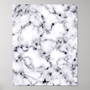 Trendy White And Black Marble Stone Pattern Floor Mat, Zazzle