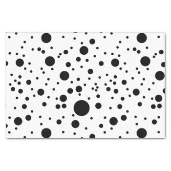 Modern Black & White Dots Tissue Paper by PencilPlus at Zazzle