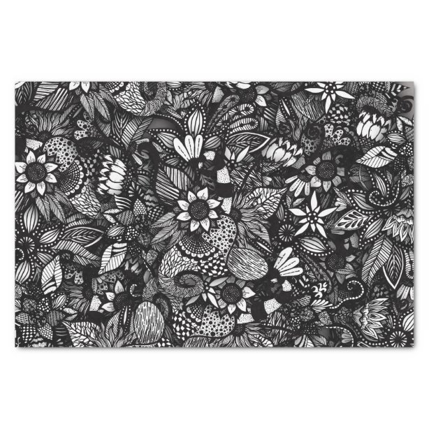 Black And White Modern Craft Tissue Paper | Zazzle