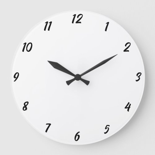 Modern Black White Elegant Custom Color Gift 2023 Large Clock