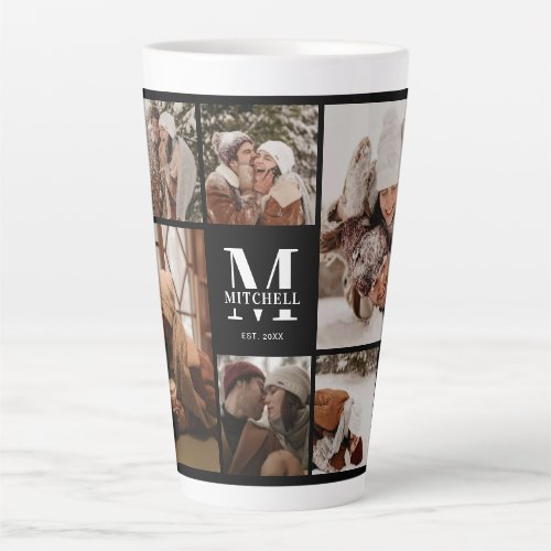 Modern Black & White Family Photo Collage Keepsake