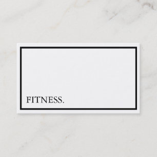 Modern Black & White Fitness Business Card