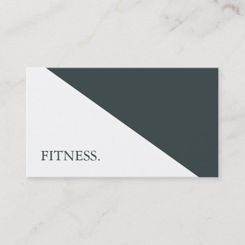 Modern Black &amp; White Fitness Business Card